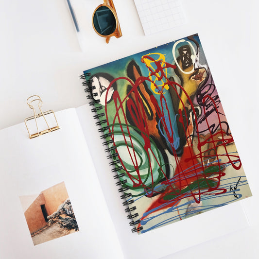 Artistic Spiral Notebook - Ruled Line, Colorful Journal, Gift for Artists, Creative Writing, School Supplies, Unique Sketchbook