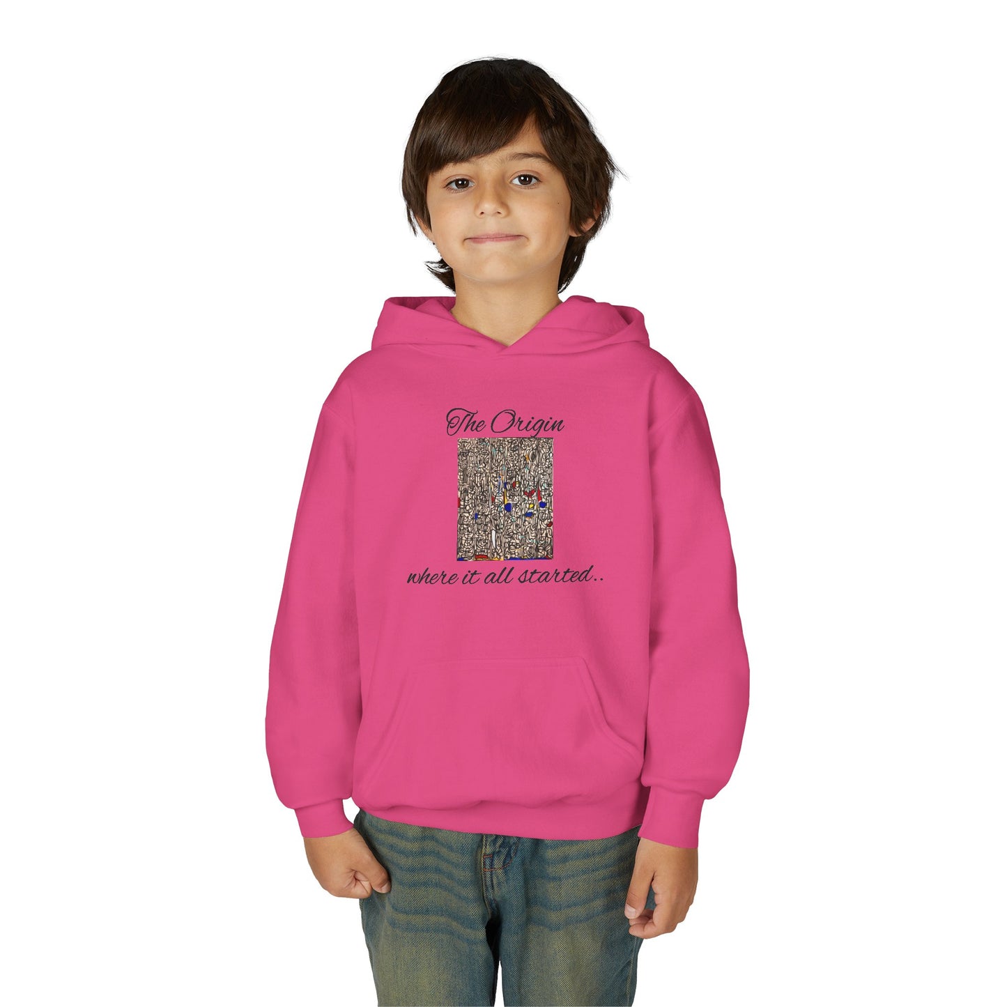 Colorful Abstract Youth Hoodie, Artistic Kids Sweatshirt, Unique Gift for Teens, Trendy Casual Wear, Perfect for Art Lovers, Kids' Fashion