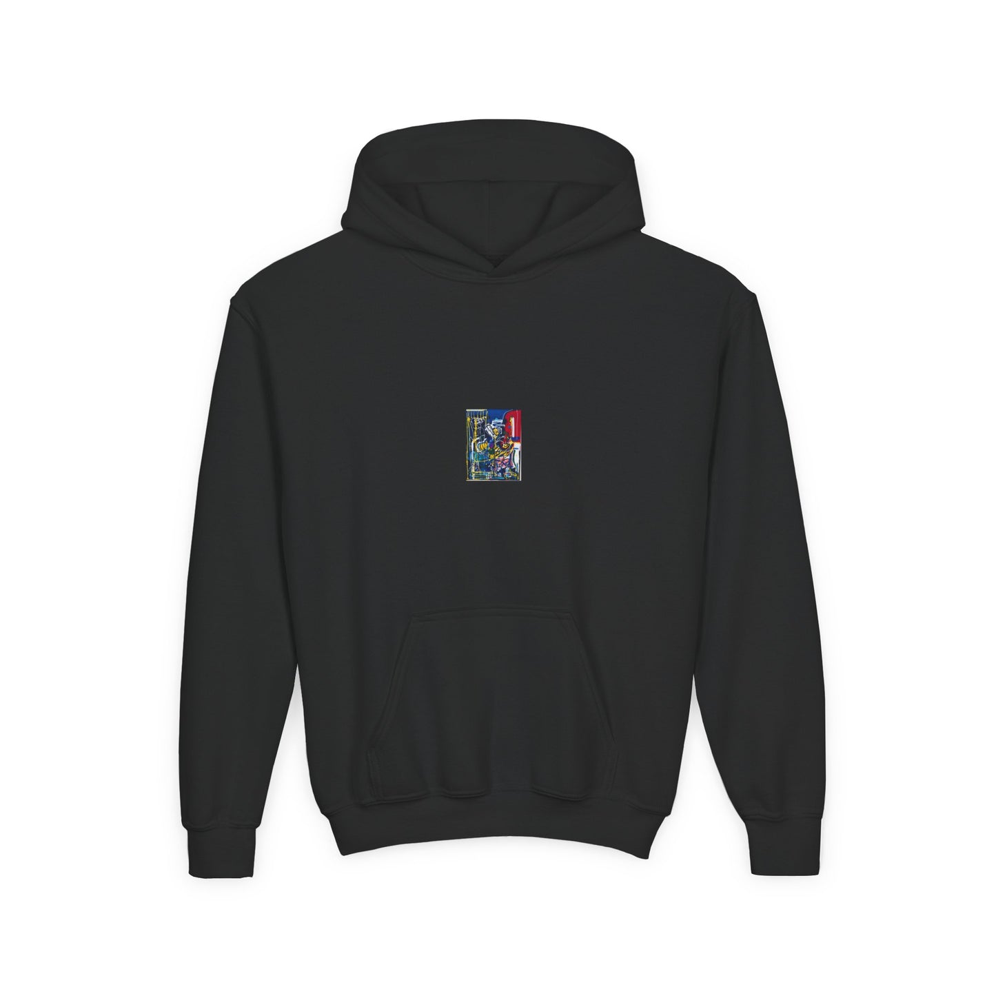 Colorful Youth Hoodie with Artistic Print, Youth Sweatshirt, Trendy Hoodie for Kids, Stylish Hooded Sweatshirt, Gift for Young Artists