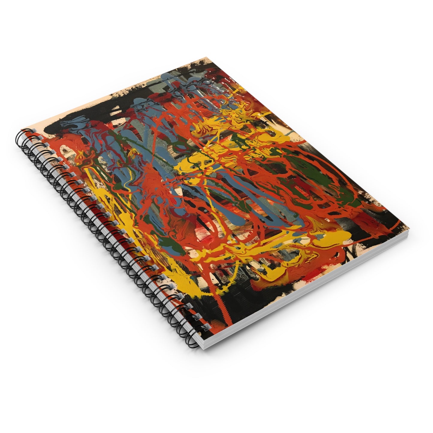 Vibrant Artistic Spiral Notebook - Ruled Lines for Creative Souls, Journal, Planner, Gifts for Artists, Unique Stationery