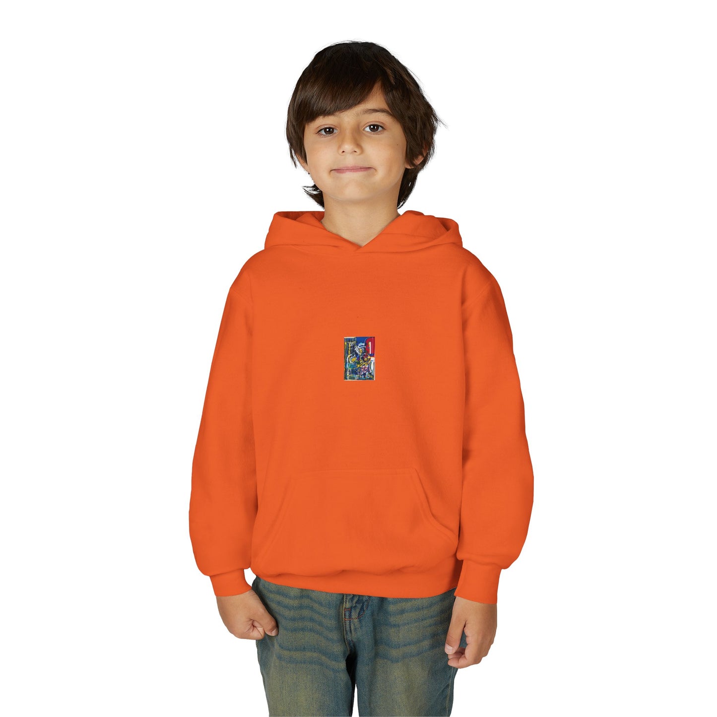 Colorful Youth Hoodie with Artistic Print, Youth Sweatshirt, Trendy Hoodie for Kids, Stylish Hooded Sweatshirt, Gift for Young Artists