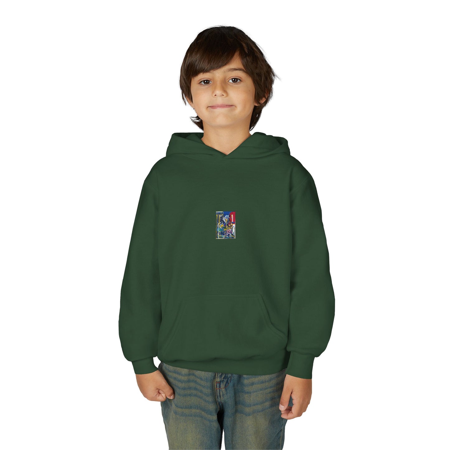 Colorful Youth Hoodie with Artistic Print, Youth Sweatshirt, Trendy Hoodie for Kids, Stylish Hooded Sweatshirt, Gift for Young Artists