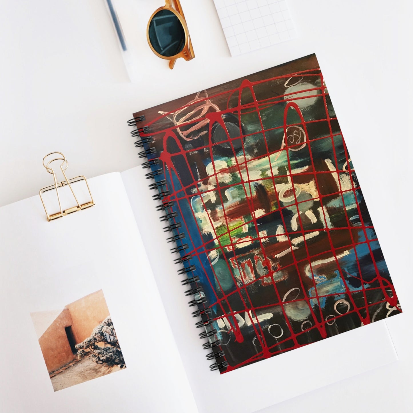 Artistic Spiral Notebook - Ruled Lines, Colorful Journal, Creative Writing, Unique Gift, Artistic Stationery