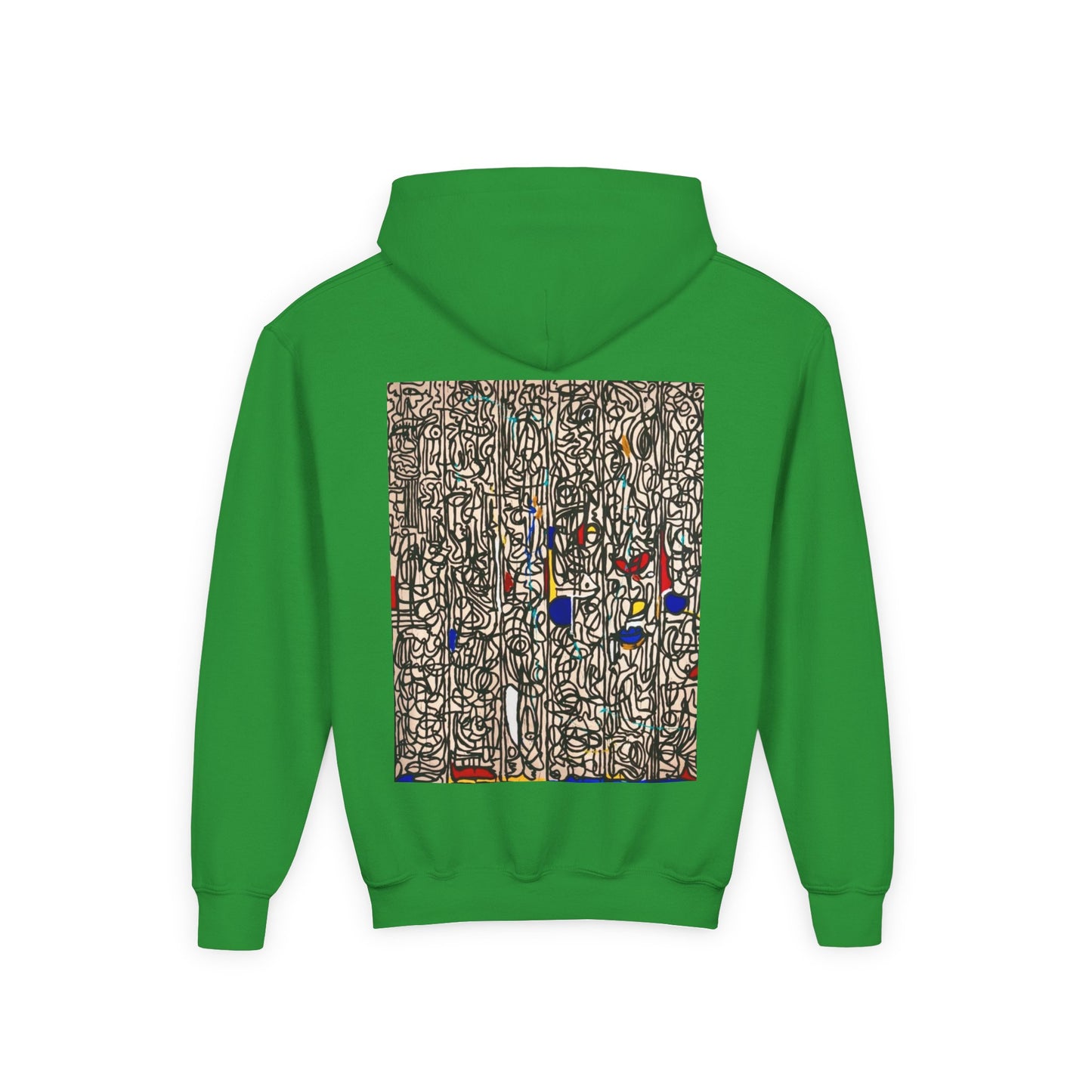 Colorful Abstract Youth Hoodie, Artistic Kids Sweatshirt, Unique Gift for Teens, Trendy Casual Wear, Perfect for Art Lovers, Kids' Fashion