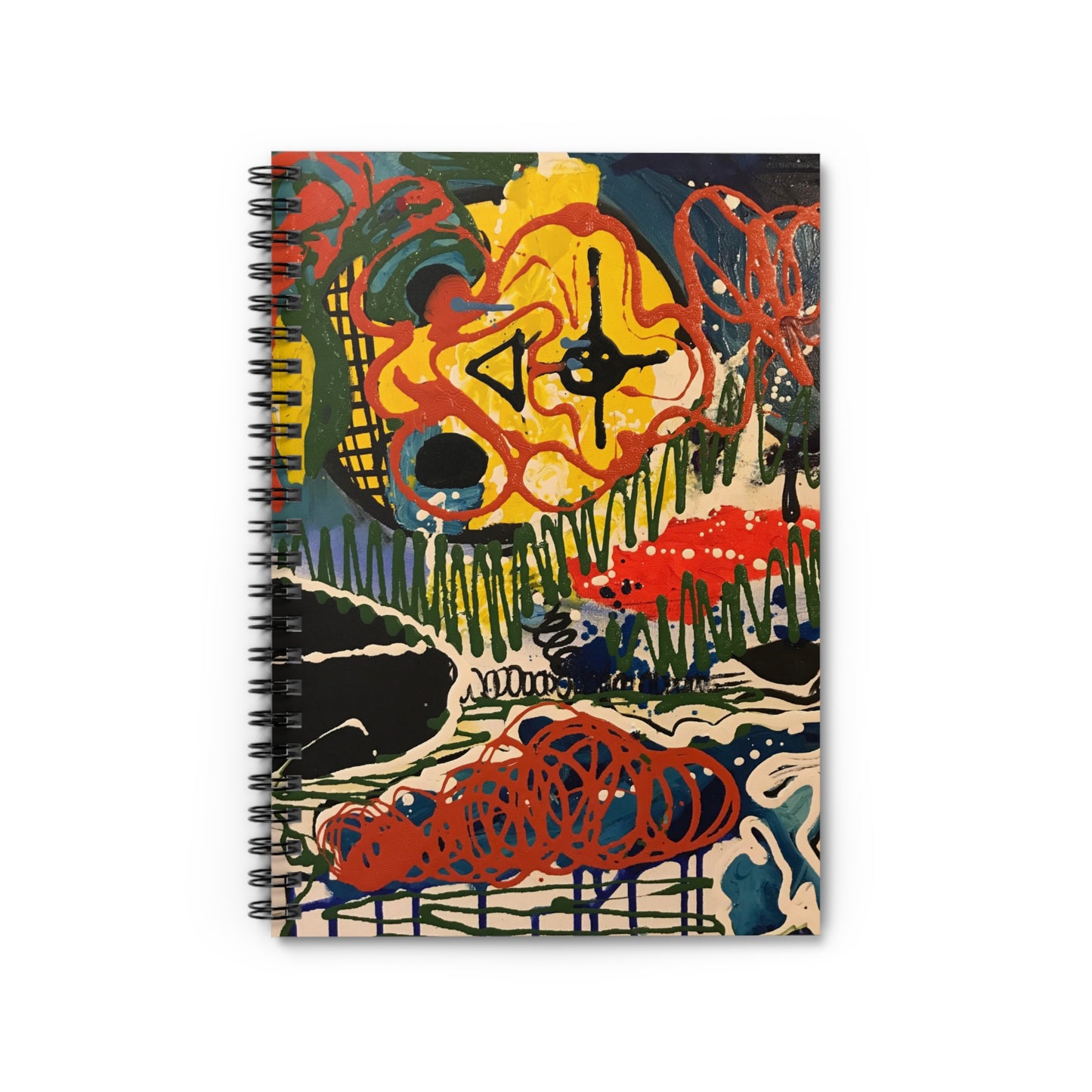 Abstract Art Spiral Notebook - Ruled Line, Colorful Journal for Artists, Creative Gift for Students, Unique Sketchbook, Vibrant Notepad