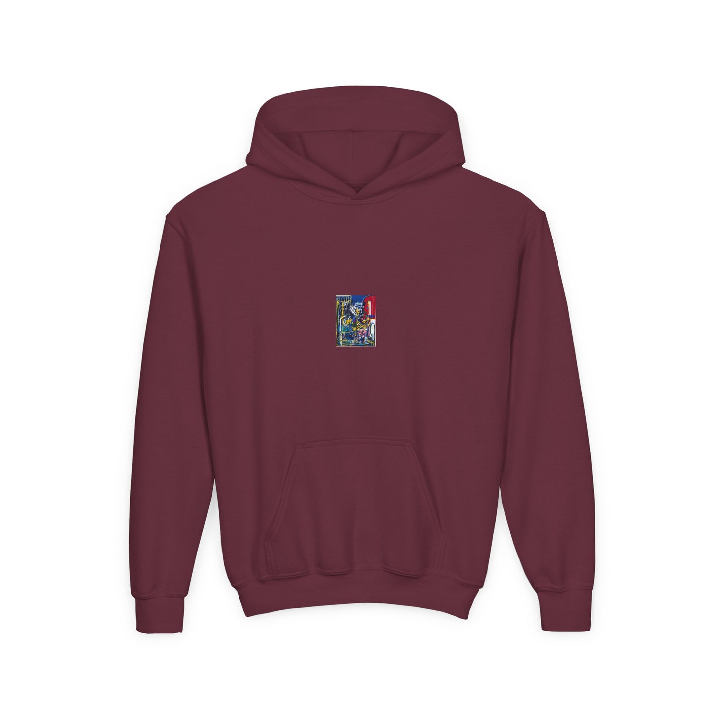 Colorful Youth Hoodie with Artistic Print, Youth Sweatshirt, Trendy Hoodie for Kids, Stylish Hooded Sweatshirt, Gift for Young Artists
