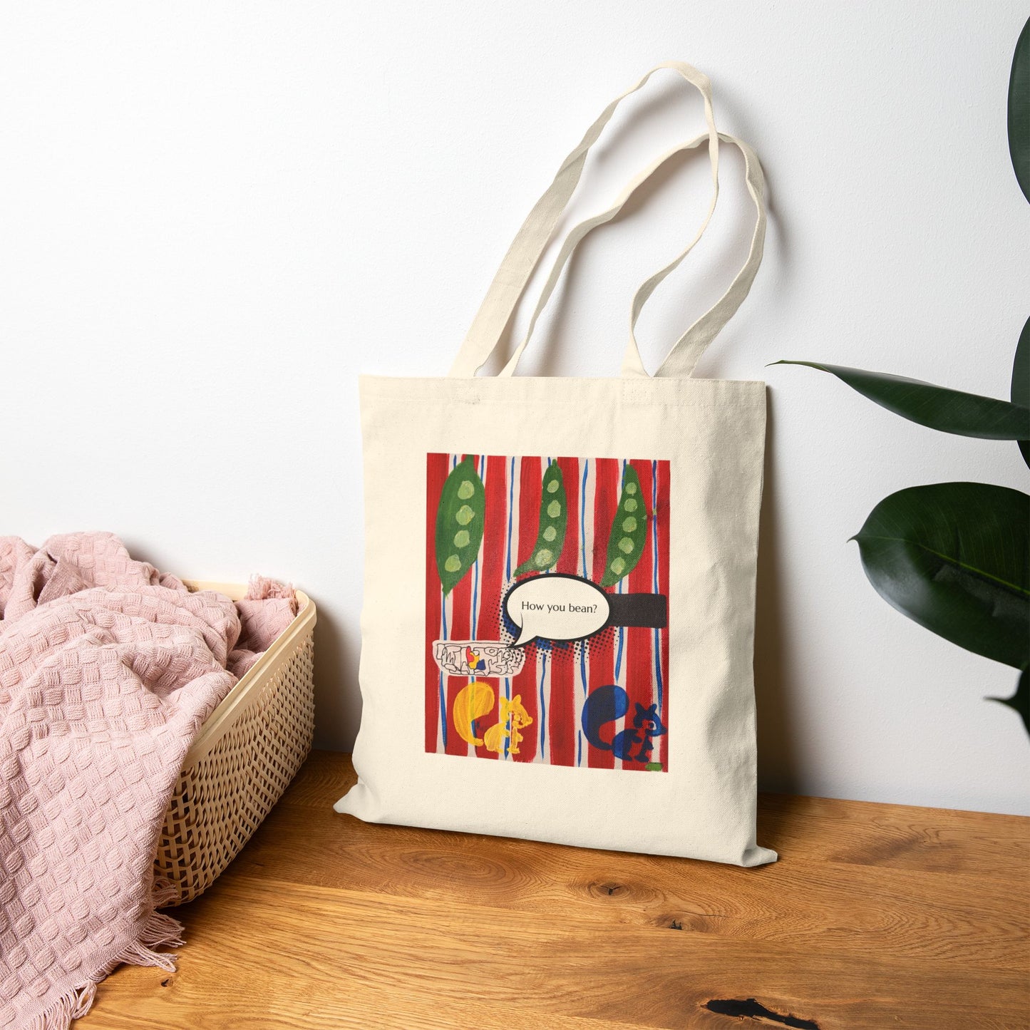 Playful Conversation Cotton Canvas Tote Bag