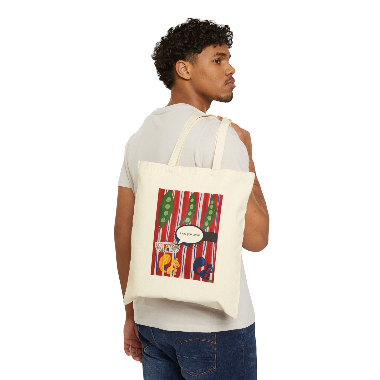 Playful Conversation Cotton Canvas Tote Bag