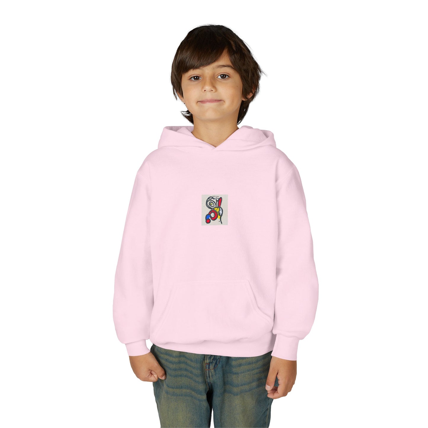 Colorful Abstract Youth Hoodie, Artistic Kids Sweatshirt, Unique Gift for Teens, Trendy Casual Wear, Perfect for Art Lovers, Kids' Fashion