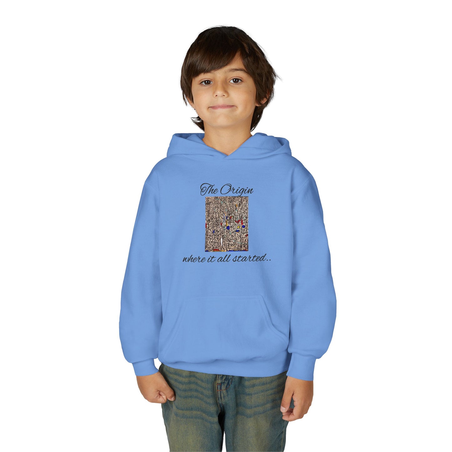 Colorful Abstract Youth Hoodie, Artistic Kids Sweatshirt, Unique Gift for Teens, Trendy Casual Wear, Perfect for Art Lovers, Kids' Fashion