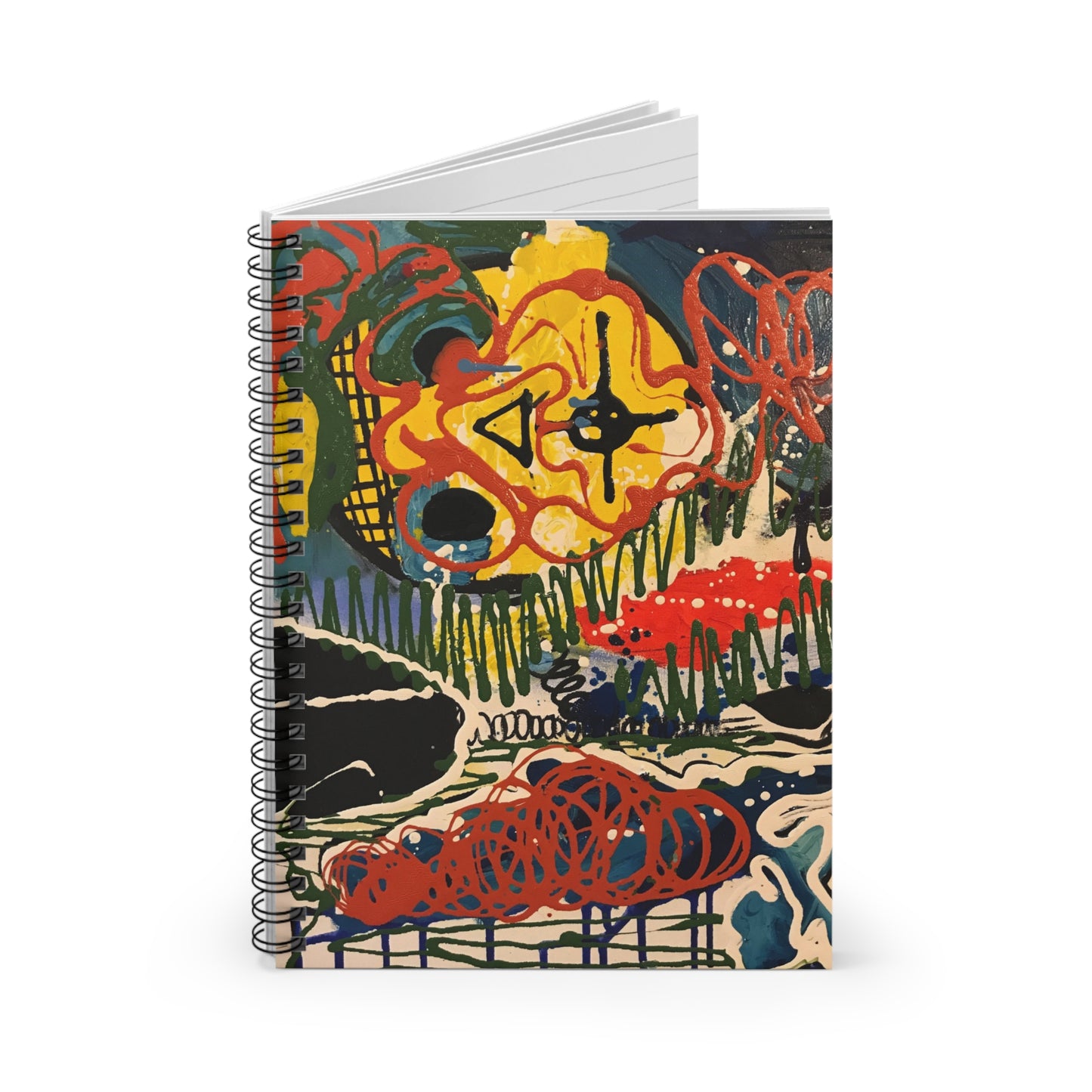 Abstract Art Spiral Notebook - Ruled Line, Colorful Journal for Artists, Creative Gift for Students, Unique Sketchbook, Vibrant Notepad