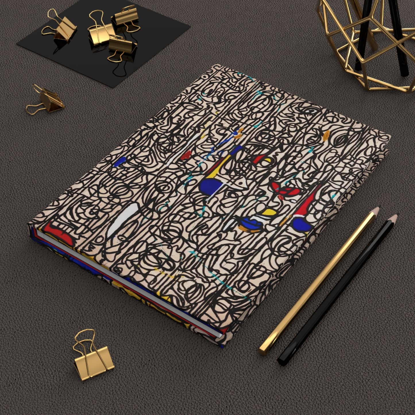 Abstract Art Hardcover Journal, Artistic Notebook, Sketchbook for Creatives, Unique Diary, Gift for Artists, Vibrant Journal