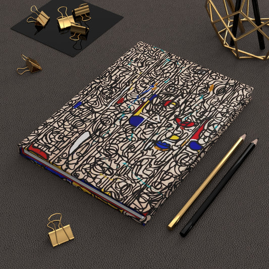 Abstract Art Hardcover Journal, Artistic Notebook, Sketchbook for Creatives, Unique Diary, Gift for Artists, Vibrant Journal