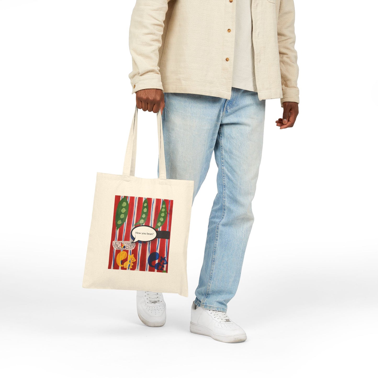 Playful Conversation Cotton Canvas Tote Bag