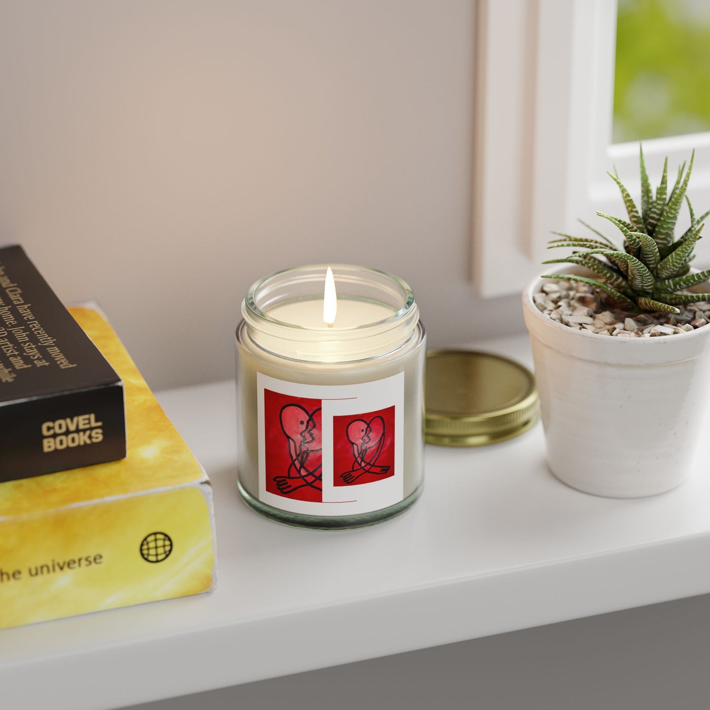 Candle with Heartfelt Design, Scented Candles, Gift for Loved Ones, Home Decor, Aromatherapy, Relaxation
