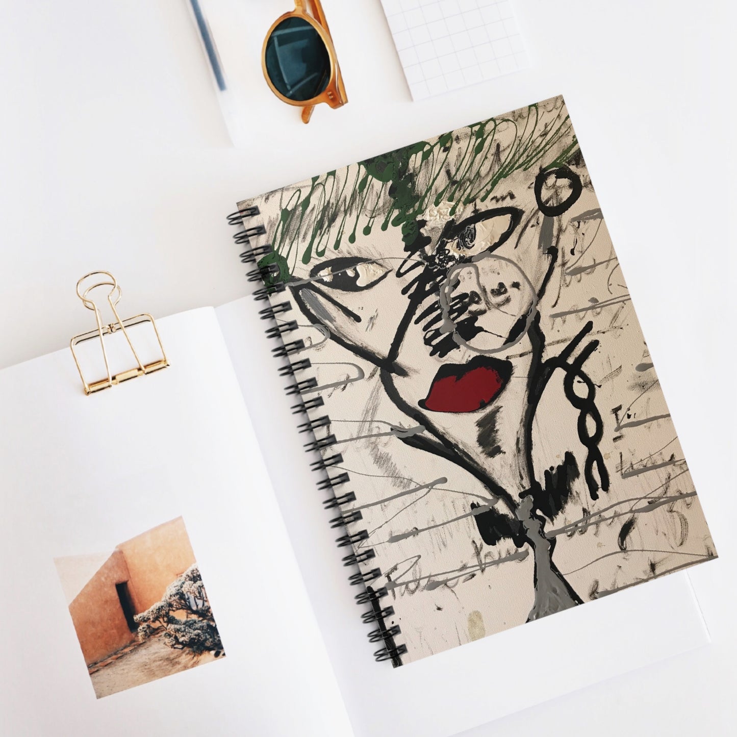 Artistic Spiral Notebook - Unique Design for Creative Souls, Journal, Sketchbook, Gift for Artists, Note-taking