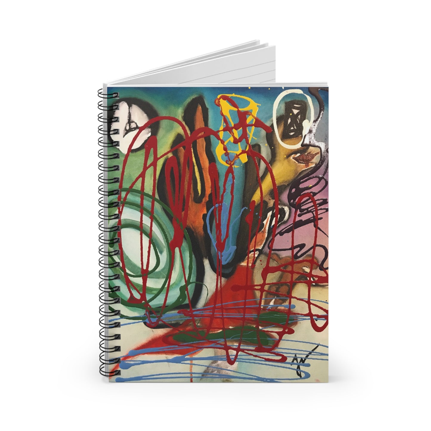 Artistic Spiral Notebook - Ruled Line, Colorful Journal, Gift for Artists, Creative Writing, School Supplies, Unique Sketchbook