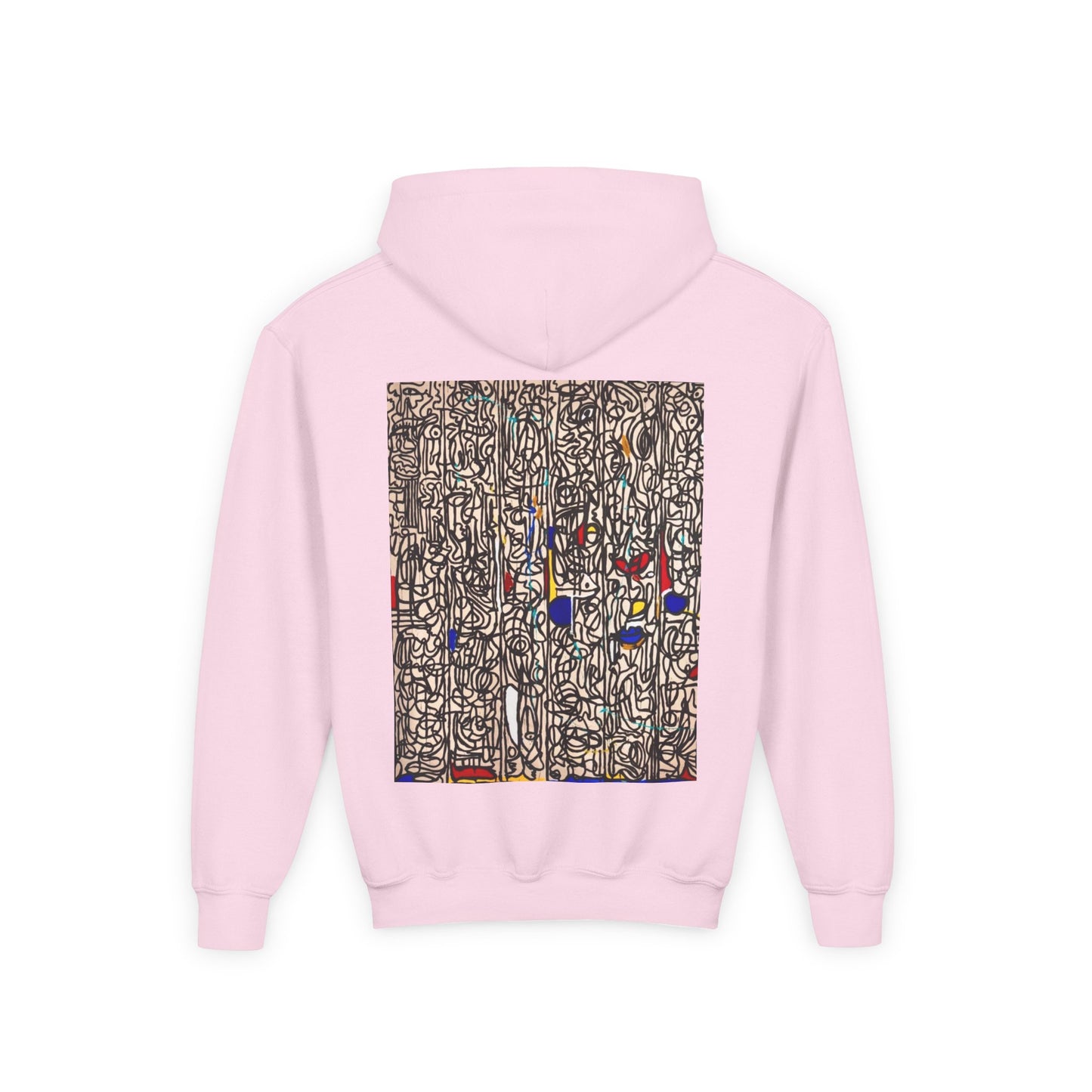 Colorful Abstract Youth Hoodie, Artistic Kids Sweatshirt, Unique Gift for Teens, Trendy Casual Wear, Perfect for Art Lovers, Kids' Fashion