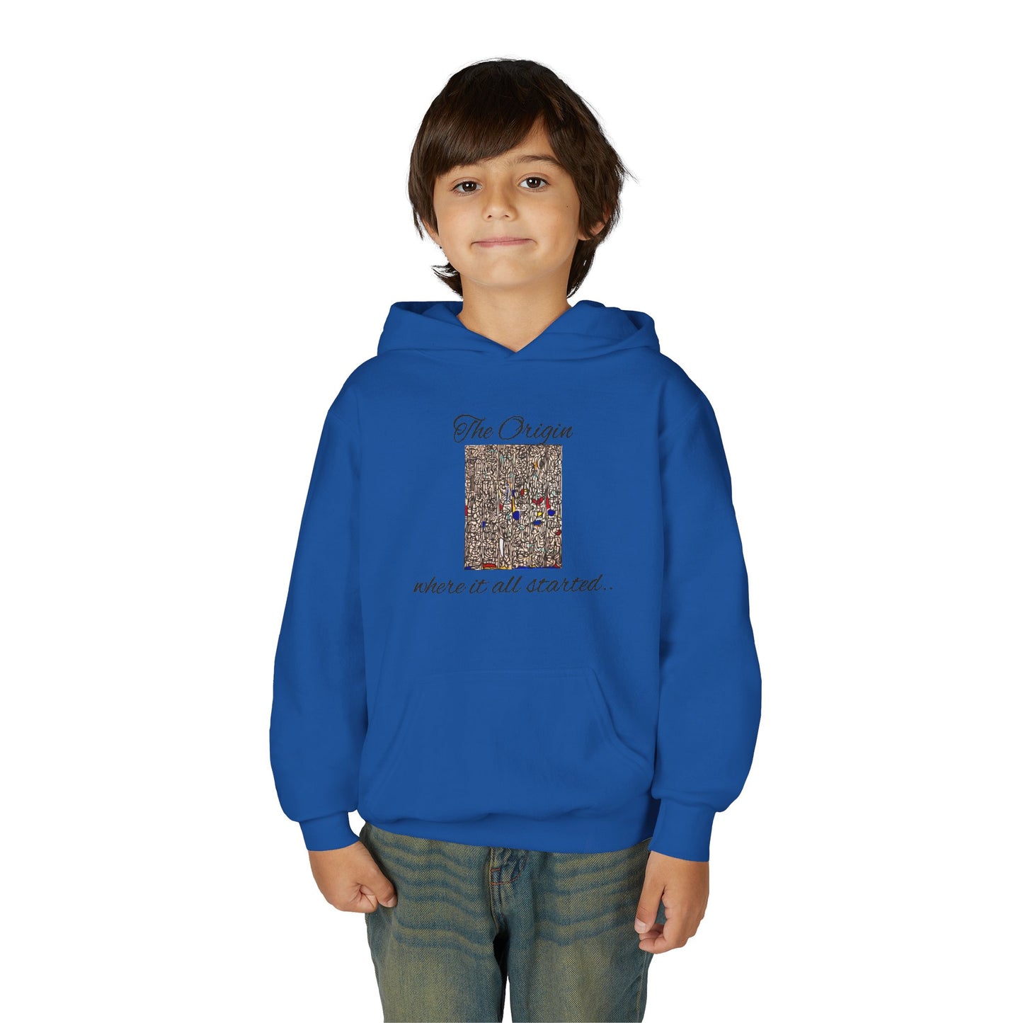 Colorful Abstract Youth Hoodie, Artistic Kids Sweatshirt, Unique Gift for Teens, Trendy Casual Wear, Perfect for Art Lovers, Kids' Fashion