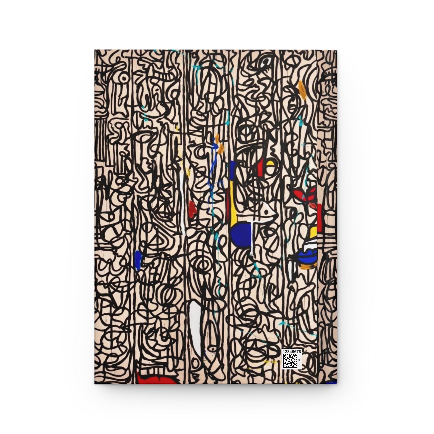 Abstract Art Hardcover Journal, Artistic Notebook, Sketchbook for Creatives, Unique Diary, Gift for Artists, Vibrant Journal