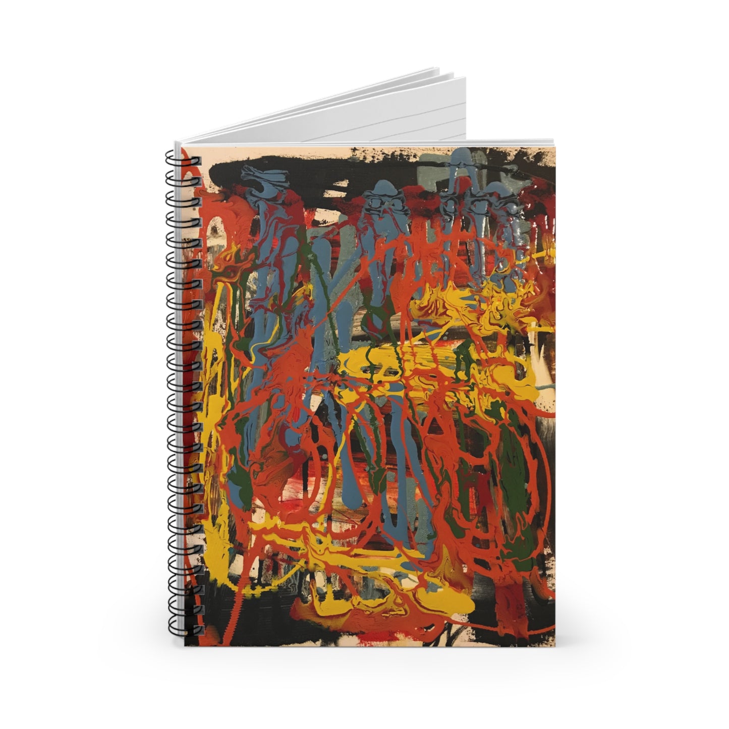 Vibrant Artistic Spiral Notebook - Ruled Lines for Creative Souls, Journal, Planner, Gifts for Artists, Unique Stationery