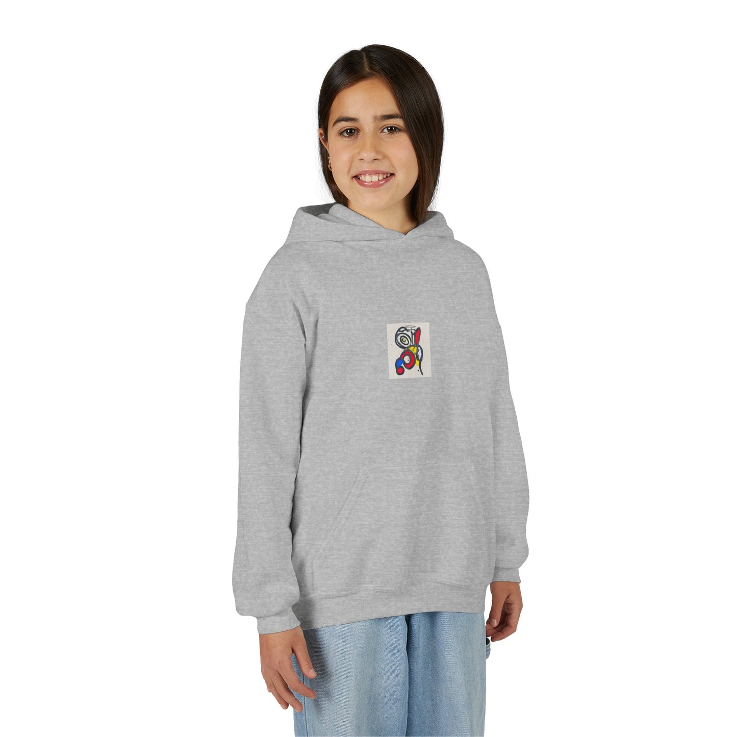 Colorful Abstract Youth Hoodie, Artistic Kids Sweatshirt, Unique Gift for Teens, Trendy Casual Wear, Perfect for Art Lovers, Kids' Fashion