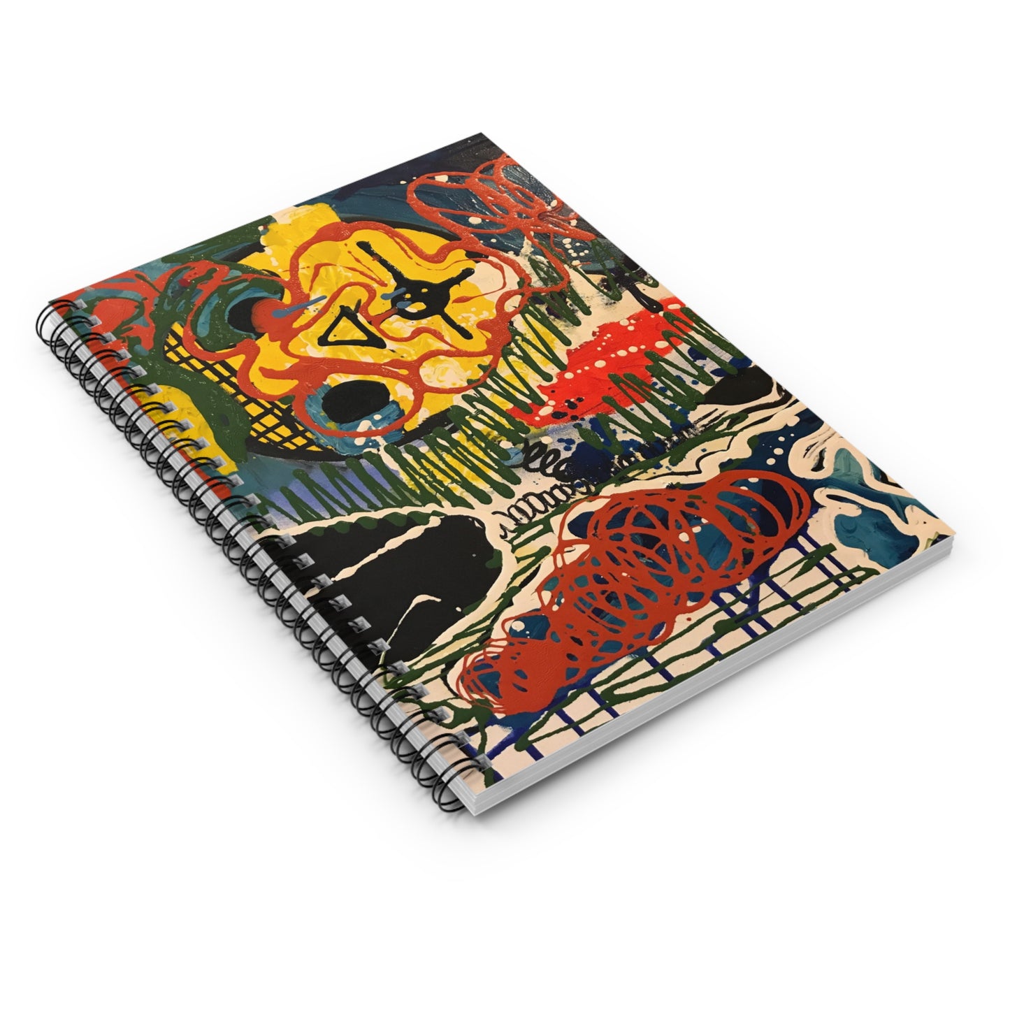 Abstract Art Spiral Notebook - Ruled Line, Colorful Journal for Artists, Creative Gift for Students, Unique Sketchbook, Vibrant Notepad