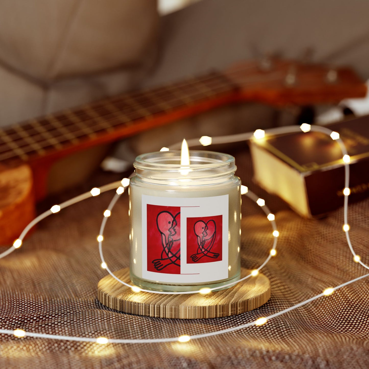 Candle with Heartfelt Design, Scented Candles, Gift for Loved Ones, Home Decor, Aromatherapy, Relaxation