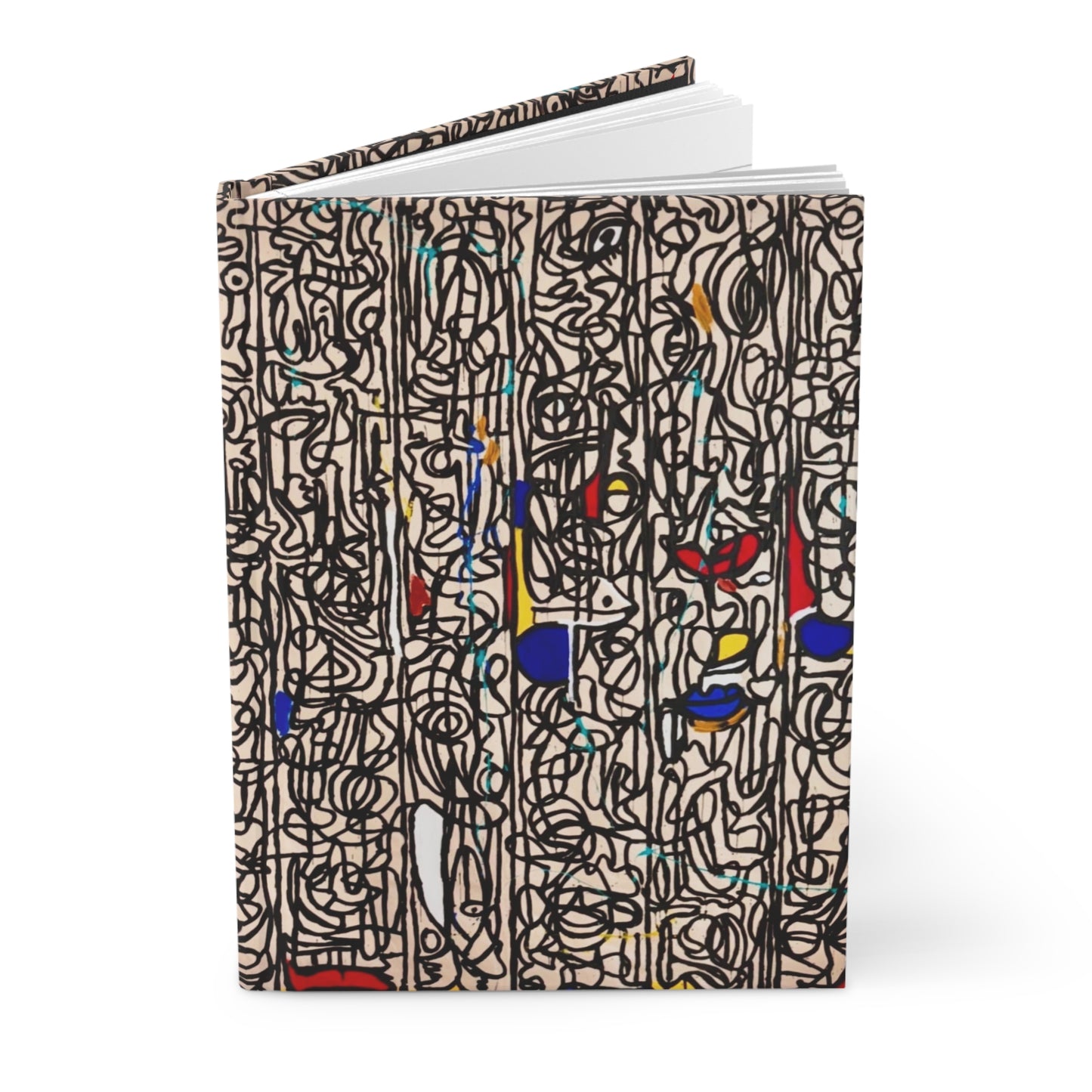 Abstract Art Hardcover Journal, Artistic Notebook, Sketchbook for Creatives, Unique Diary, Gift for Artists, Vibrant Journal
