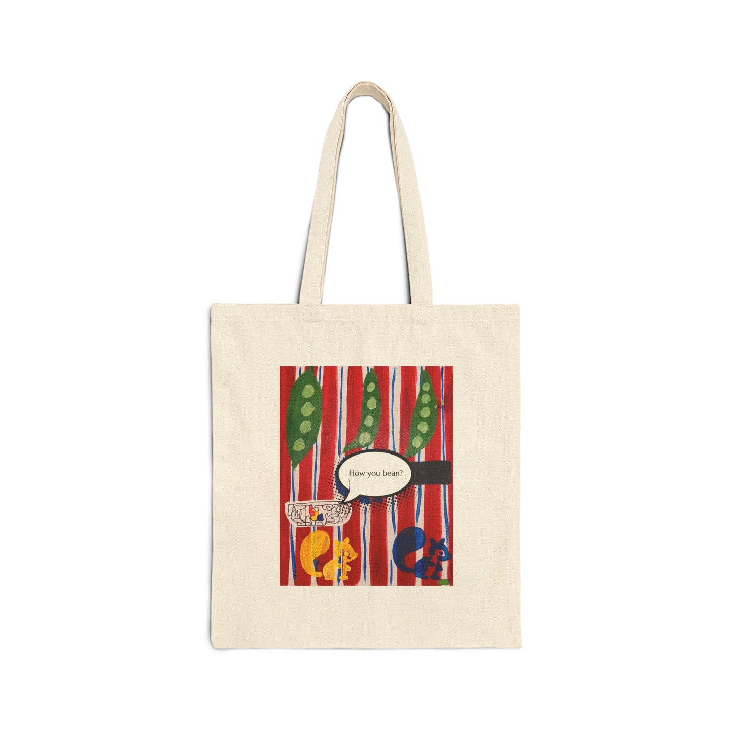 Playful Conversation Cotton Canvas Tote Bag