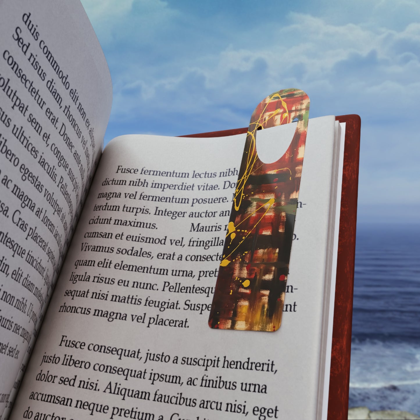 Artistic Metal Bookmark - Abstract Design for Readers, Perfect Gift for Book Lovers, Graduation, Holidays, and Libraries
