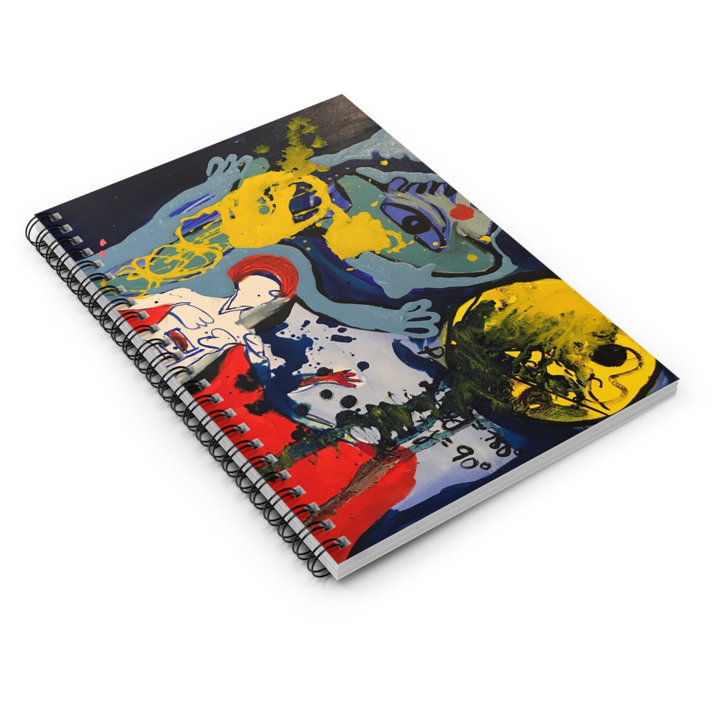 Colorful Artistic Spiral Notebook, Ruled Journal, Creative Writing Notebook, Back to School Supplies, Gift for Artists, Unique Stationery