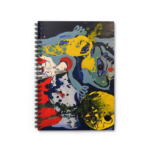 Colorful Artistic Spiral Notebook, Ruled Journal, Creative Writing Notebook, Back to School Supplies, Gift for Artists, Unique Stationery