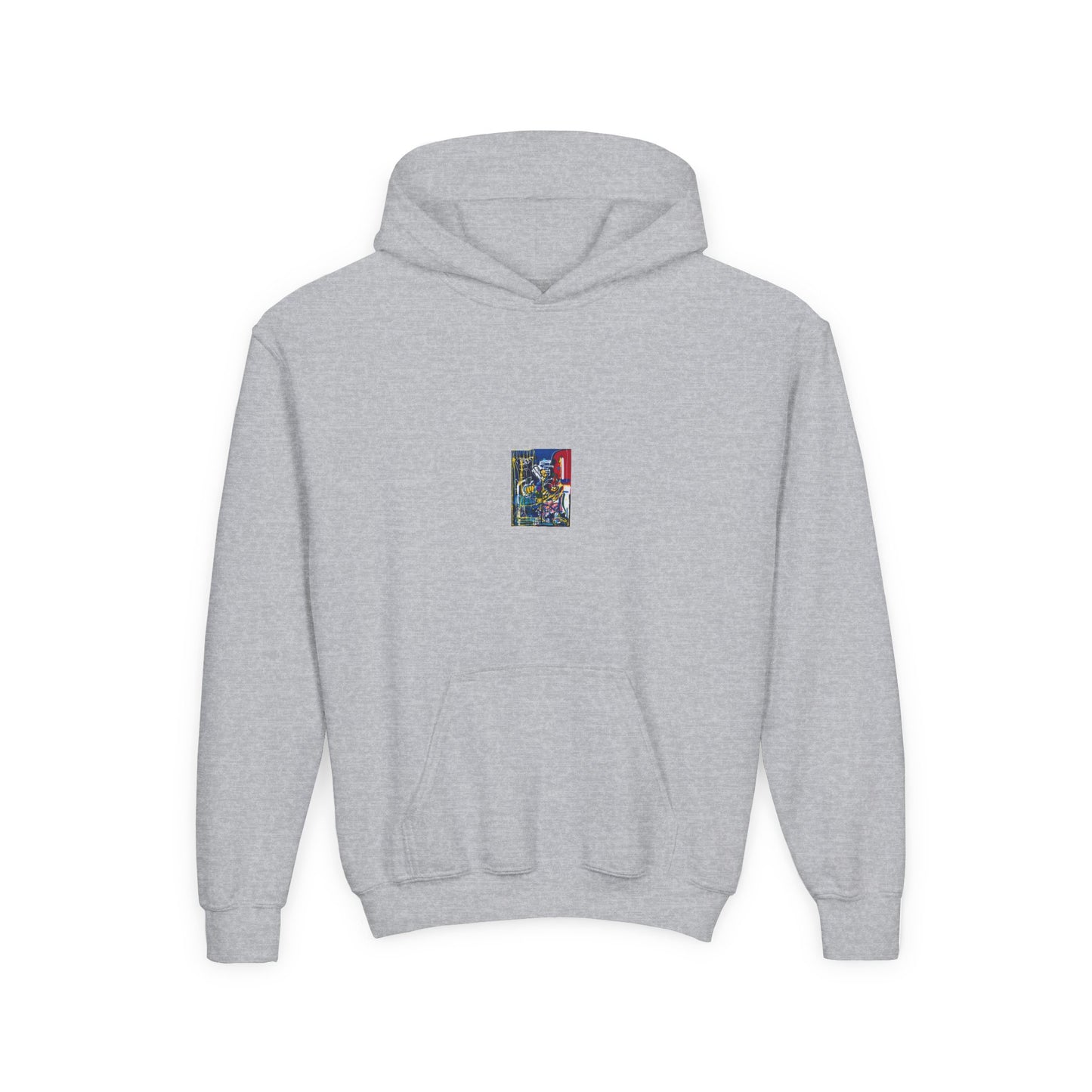 Colorful Youth Hoodie with Artistic Print, Youth Sweatshirt, Trendy Hoodie for Kids, Stylish Hooded Sweatshirt, Gift for Young Artists