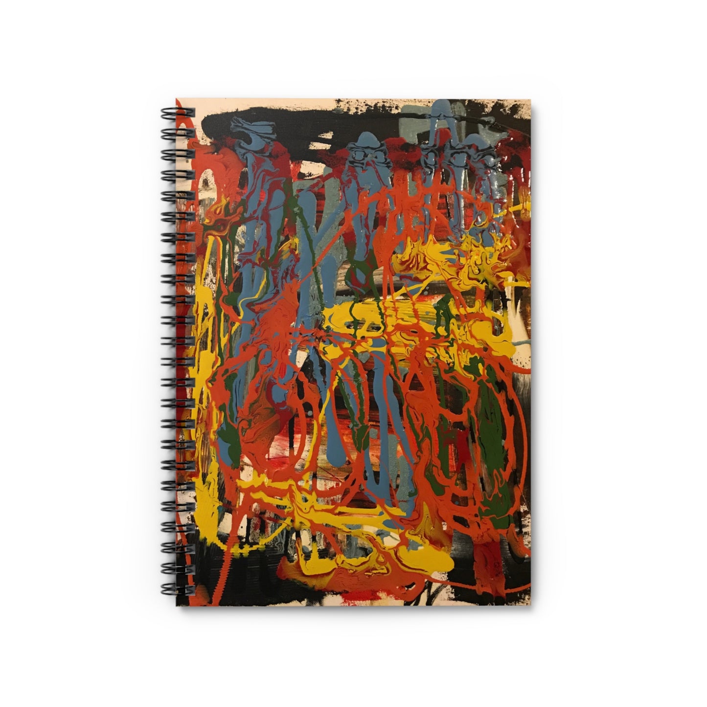 Vibrant Artistic Spiral Notebook - Ruled Lines for Creative Souls, Journal, Planner, Gifts for Artists, Unique Stationery