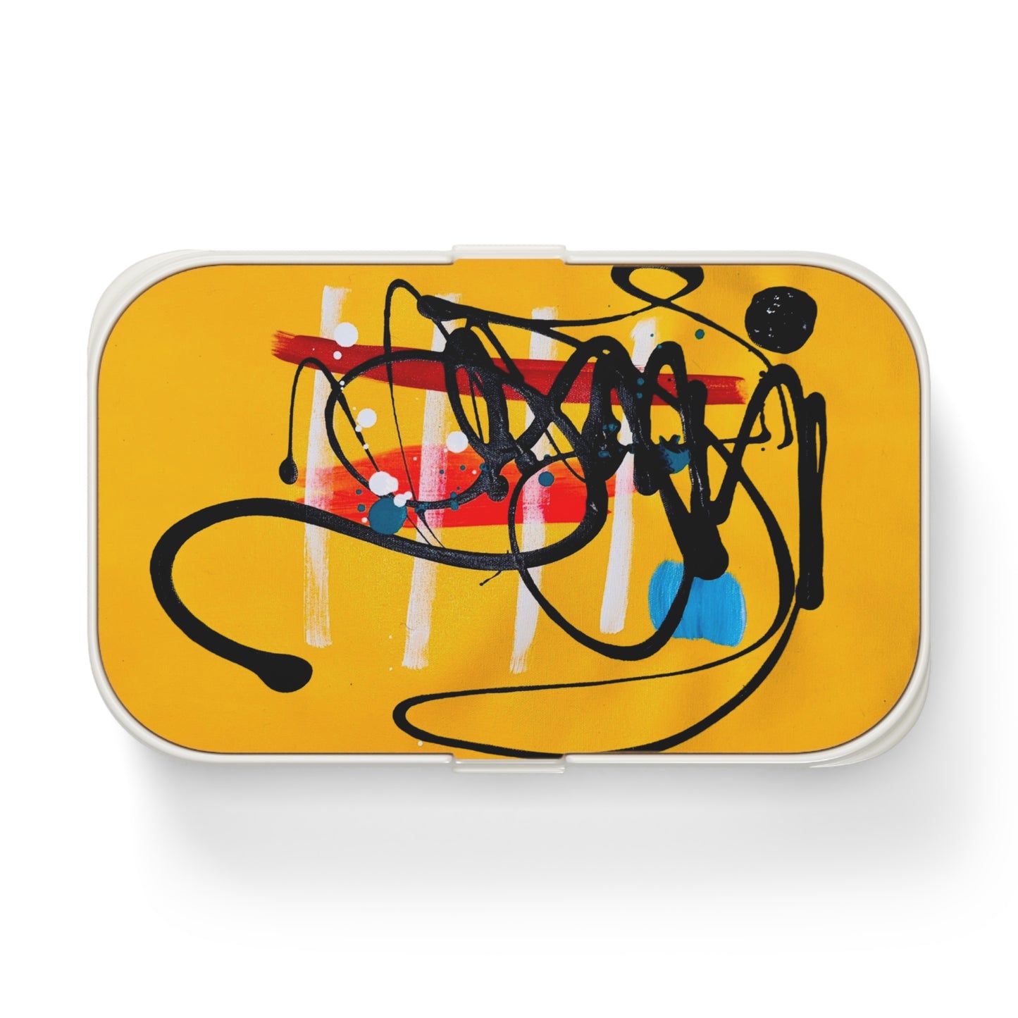 Vibrant Bento Lunch Box - Artistic Food Container for Kids, Adults, Back to School, Picnics, Bento Meal Prep